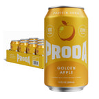 PRODA Golden Apple protein soda can with 12-can case