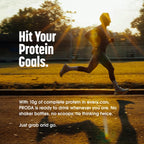 Runner holding PRODA protein soda after a workout