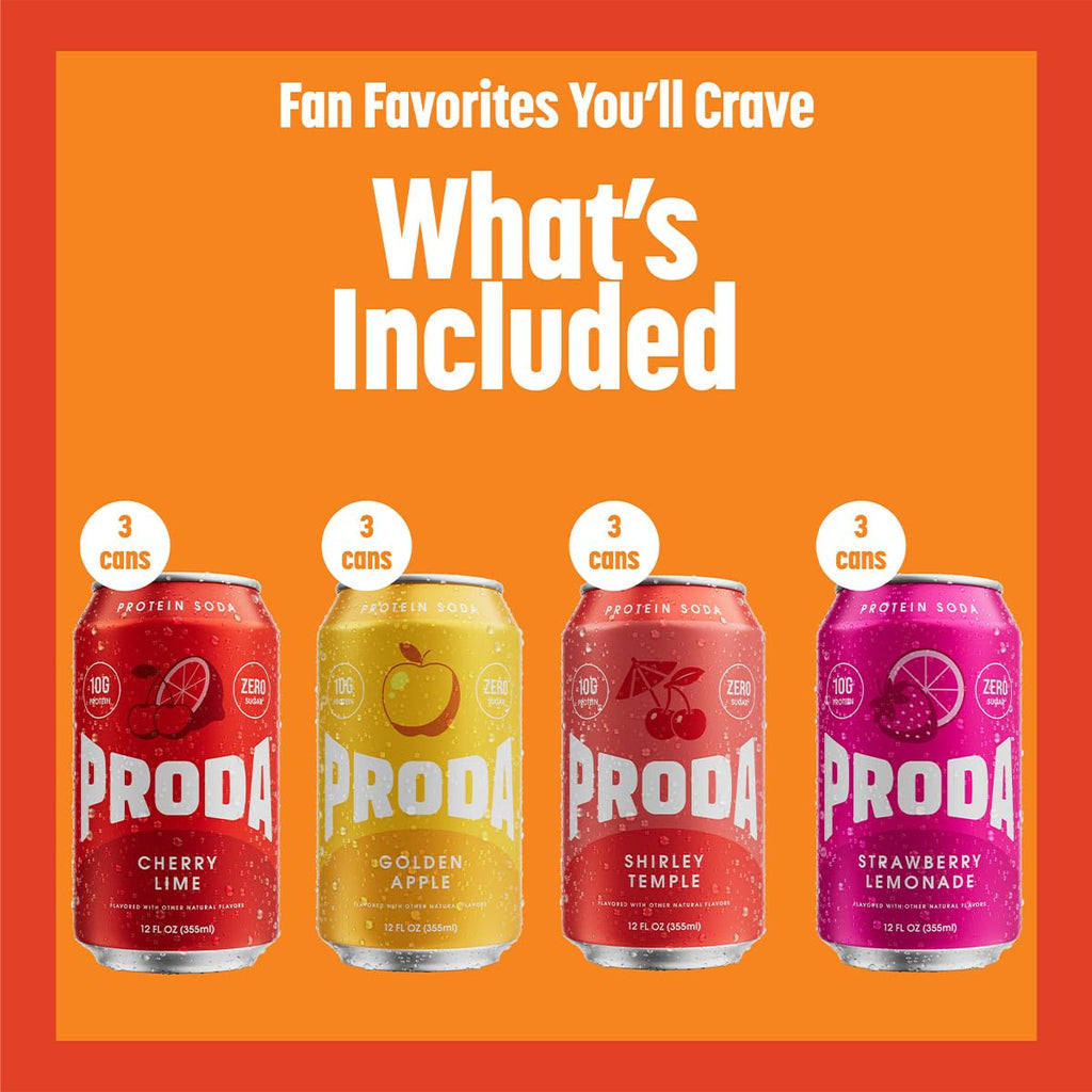 Fan Favorites Pack includes three cans each of Cherry Lime, Golden Apple, Shirley Temple and Strawberry Lemonade