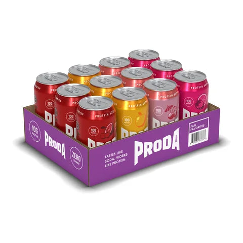 PRODA Fan Favorites variety pack, a 12-can case