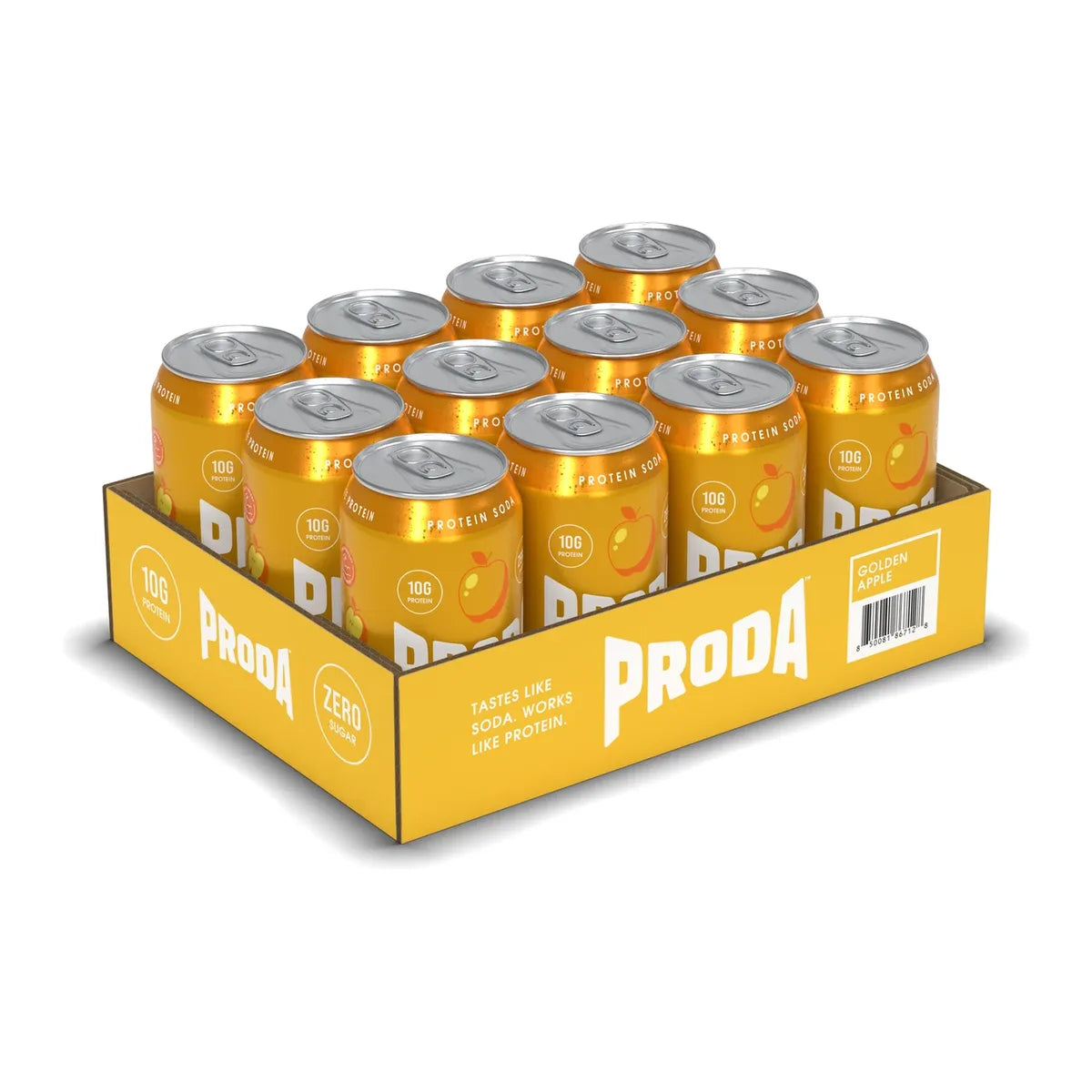 A case of PRODA Golden Apple: twelve cans in the tray